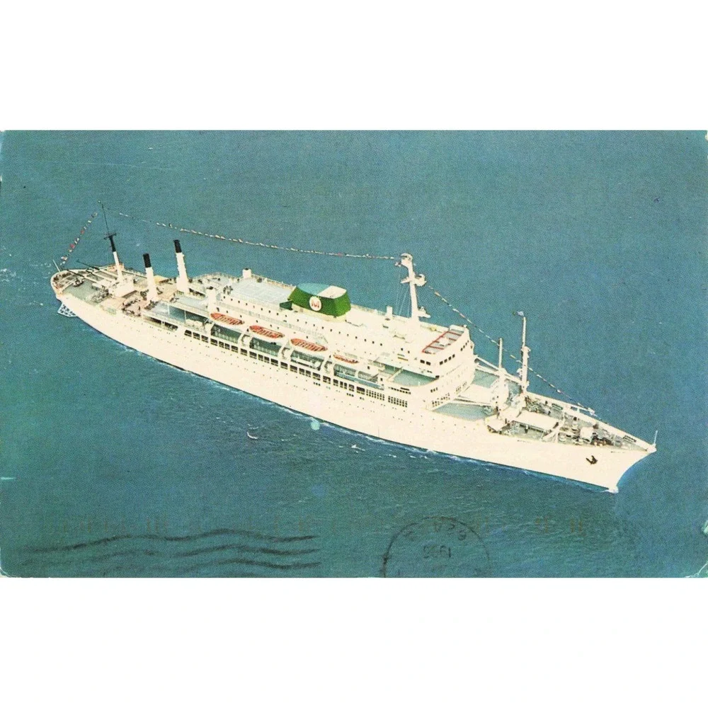 Vintage Moore-McCormack Lines SS Brasil Argentina Ocean Liner Postcard 1996 PM